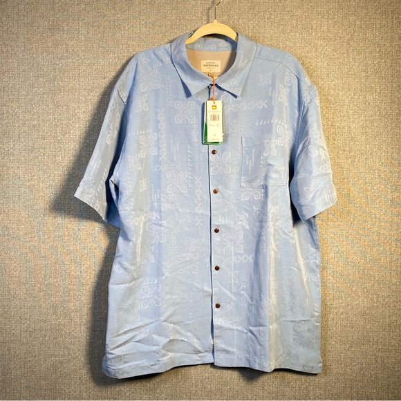 NEW Quicksilver Waterman XL Comfort Fit Men’s Short Sleeve Hawaiian Style Shirt - Picture 2 of 7